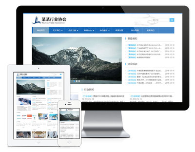 響應式安防協會網站模板易優cms網站源碼模板